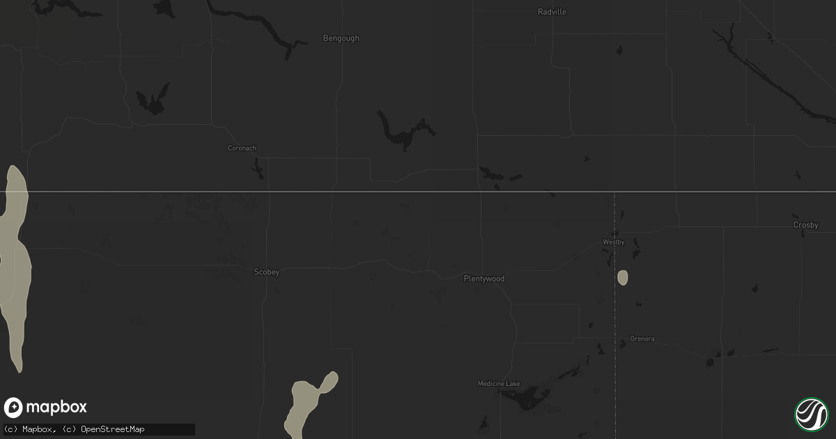 Hail map in Outlook, MT on September 2, 2026