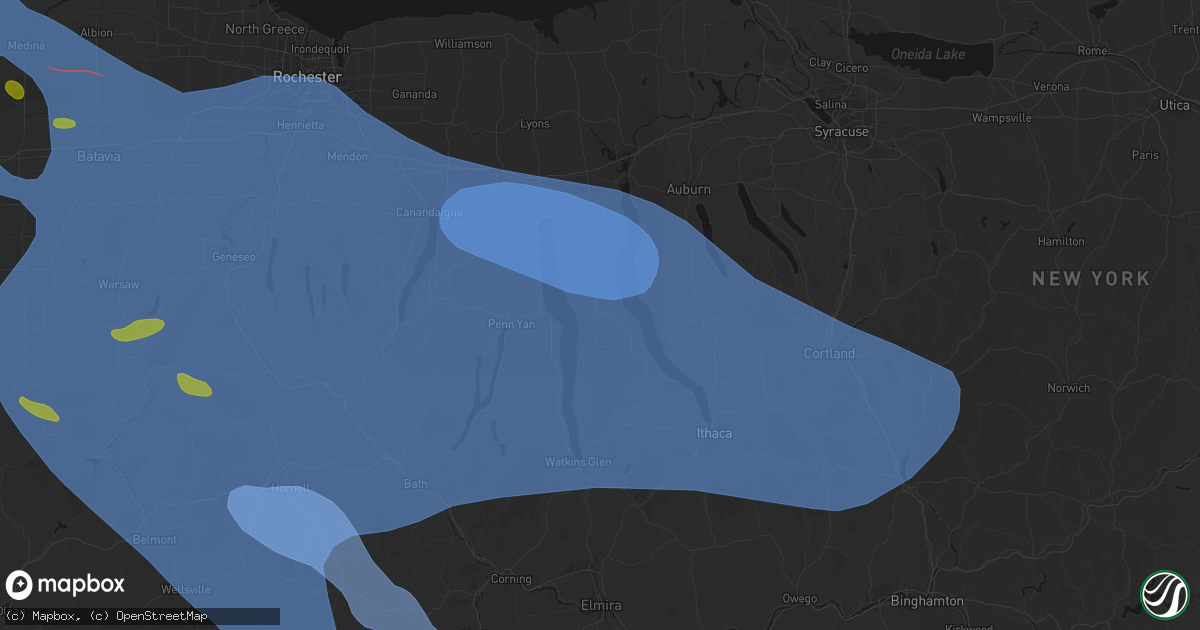 Hail map in Ovid, NY on September 2, 2026