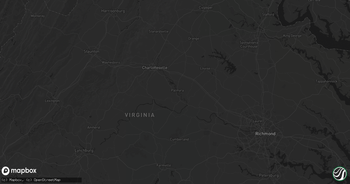 Hail map in Palmyra, VA on September 2, 2026