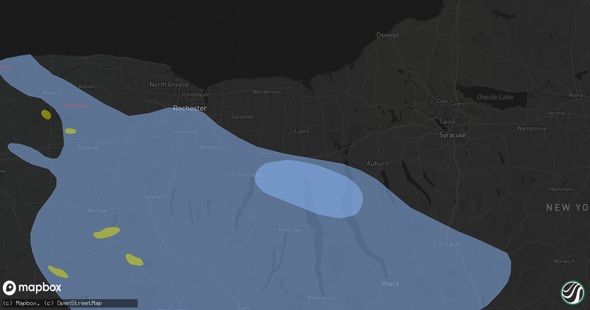 Hail map in Phelps, NY on September 2, 2026