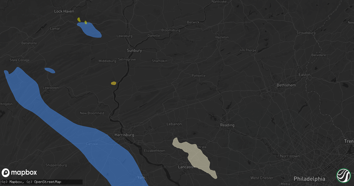Hail map in Pine Grove, PA on September 2, 2026