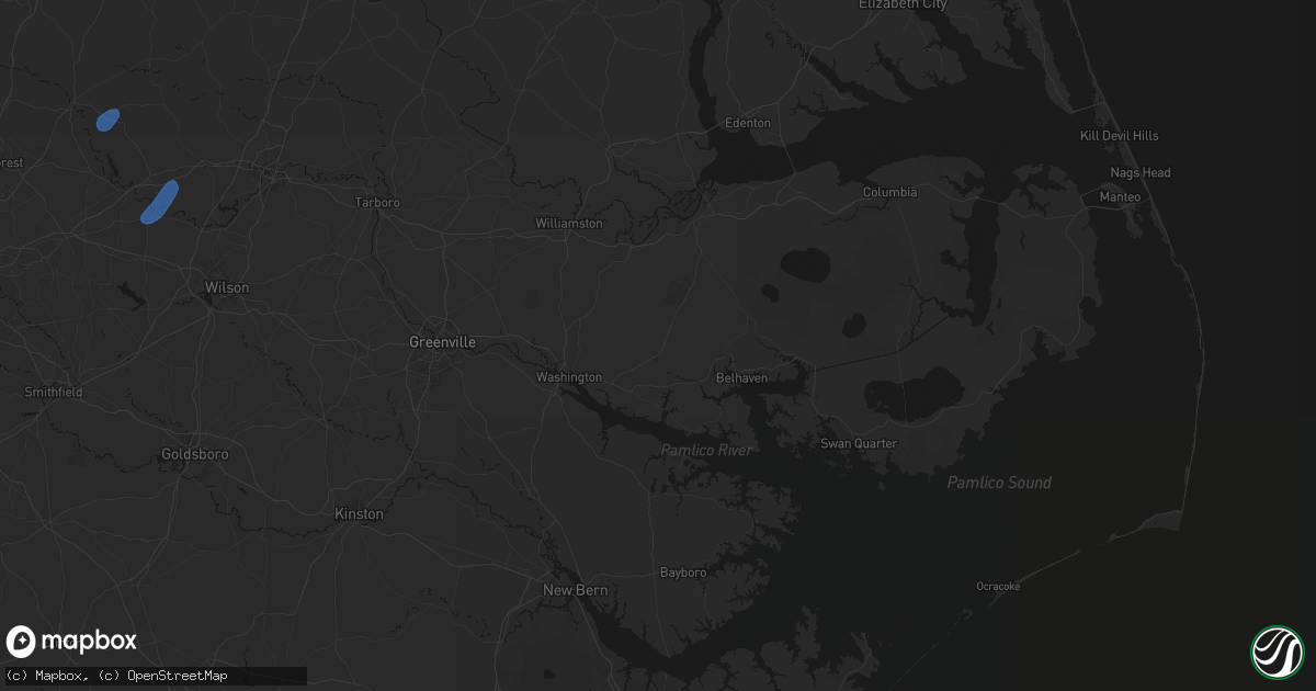 Hail map in Pinetown, NC on September 2, 2026