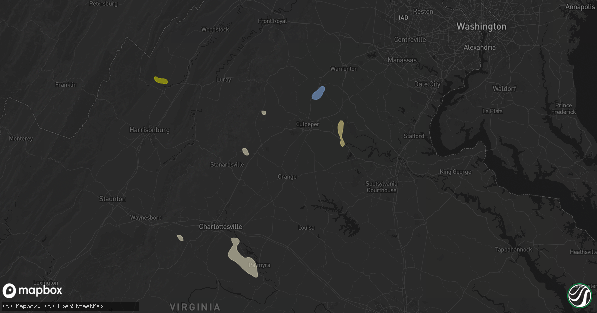 Hail map in Rapidan, VA on September 2, 2026