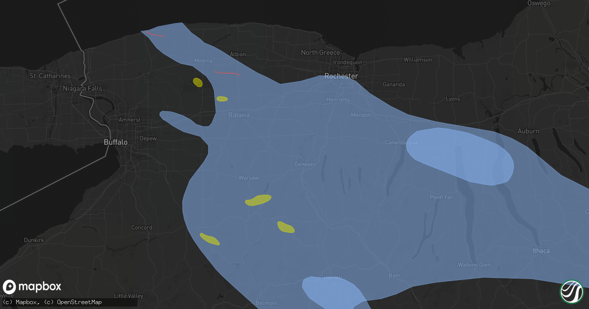 Hail map in Retsof, NY on September 2, 2026