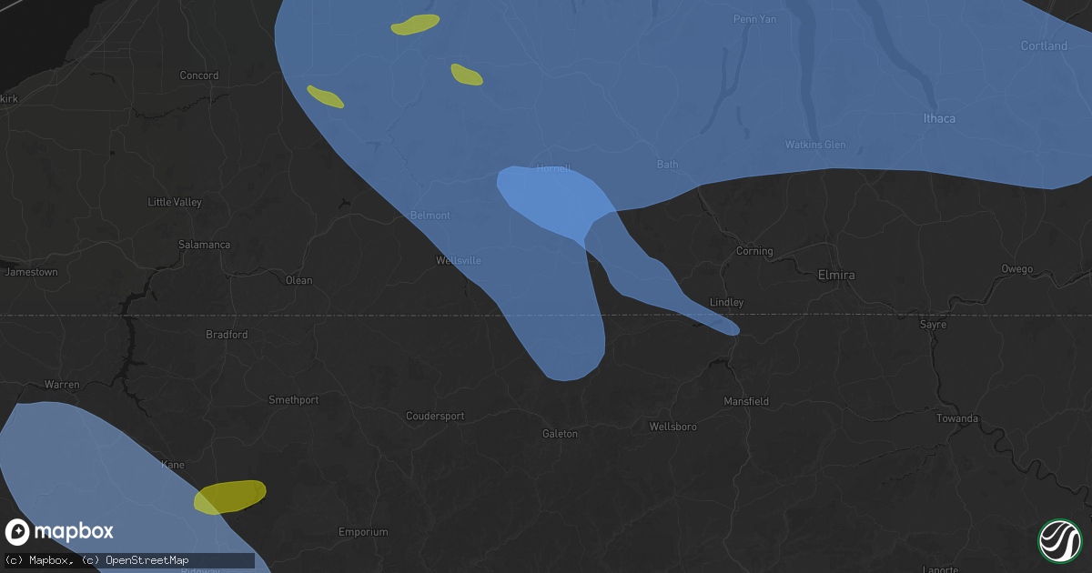 Hail map in Rexville, NY on September 2, 2026