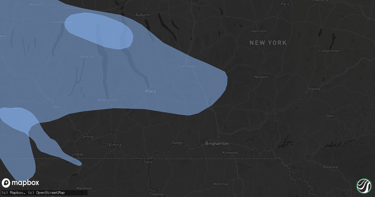 Hail map in Richford, NY on September 2, 2026