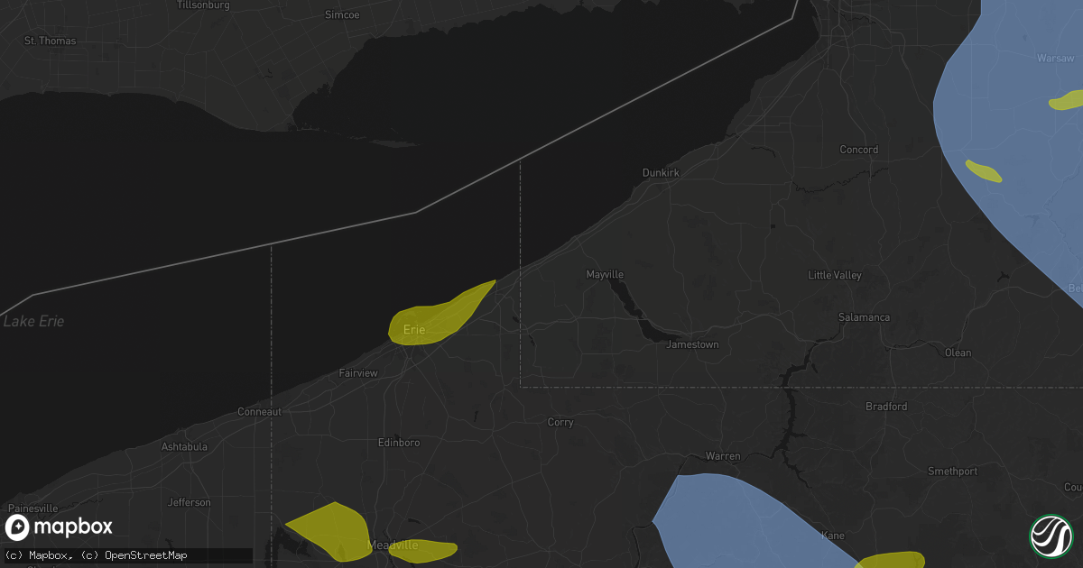 Hail map in Ripley, NY on September 2, 2026