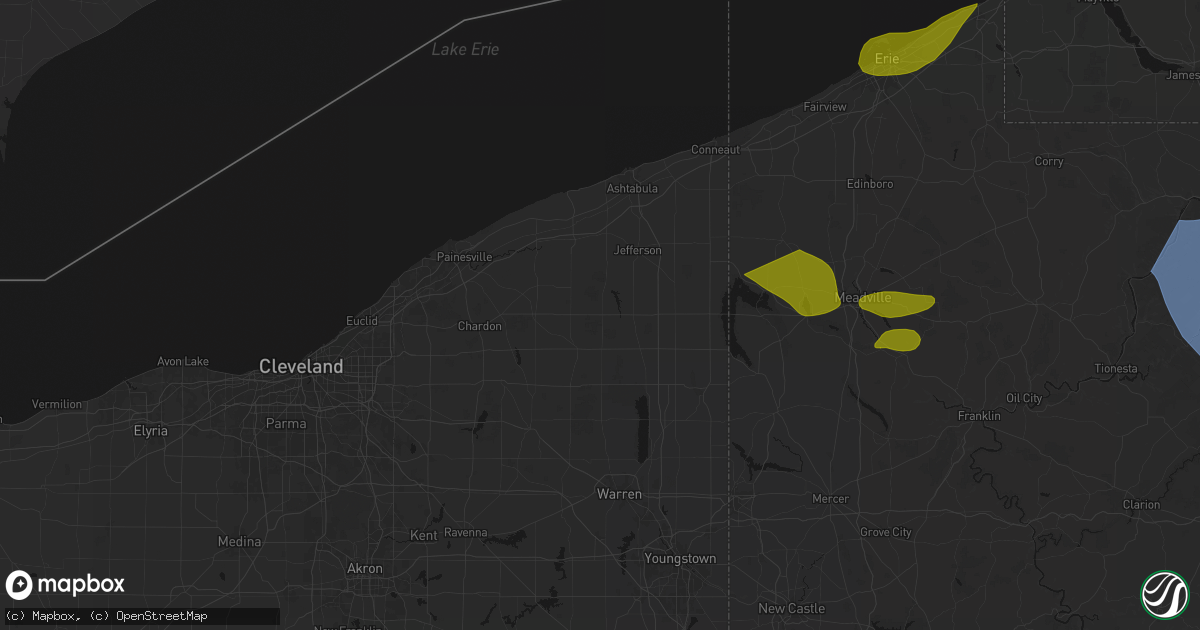 Hail map in Rome, OH on September 2, 2026