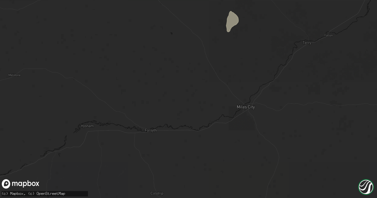 Hail map in Rosebud, MT on September 2, 2026