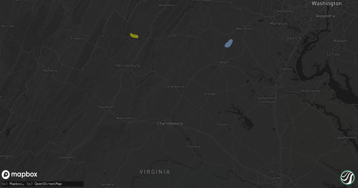 Hail map in Ruckersville, VA on September 2, 2026