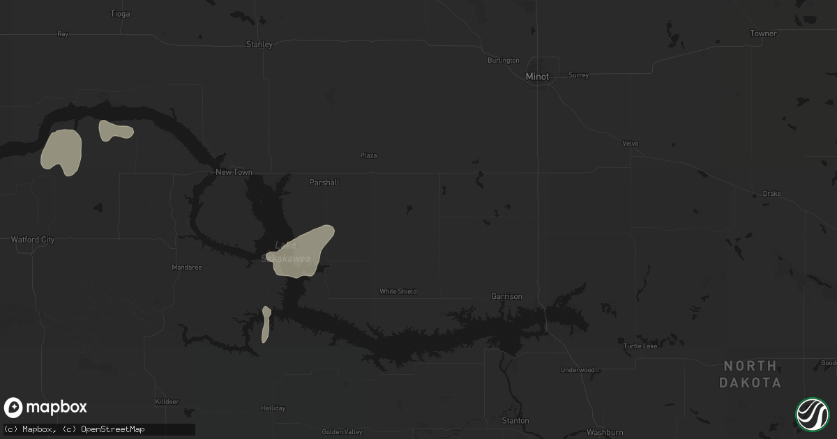 Hail map in Ryder, ND on September 2, 2026