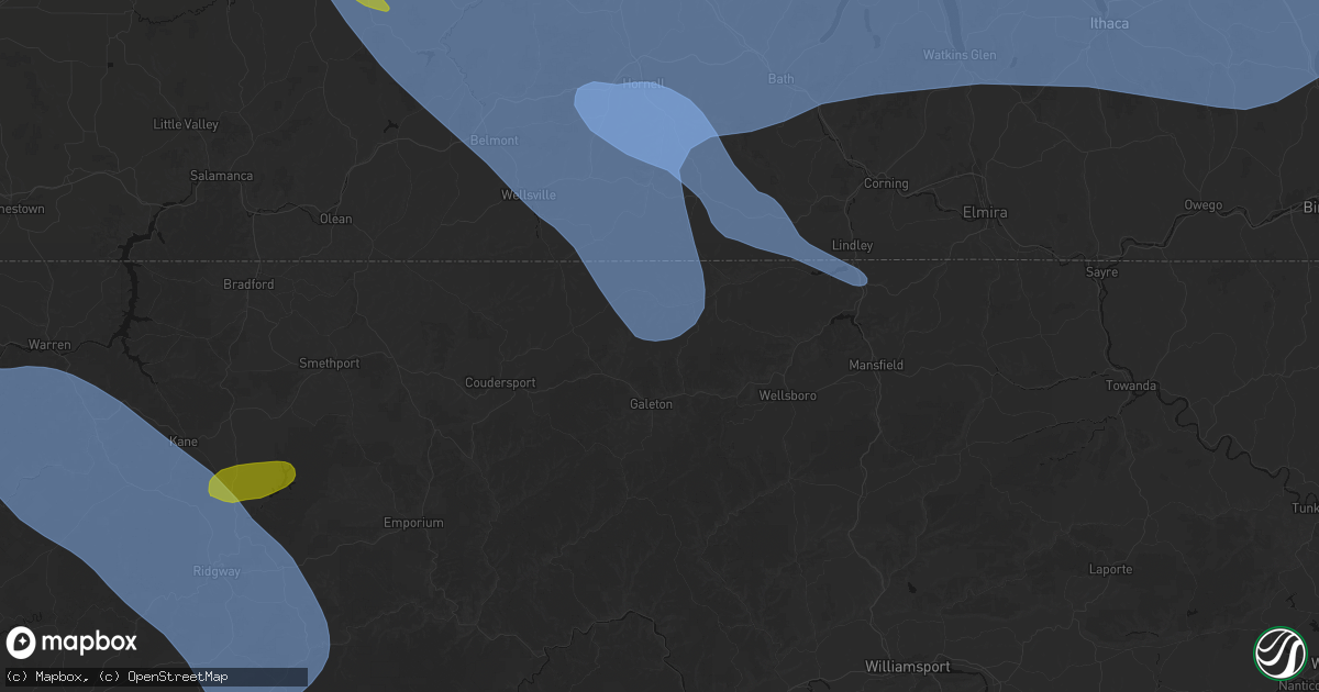 Hail map in Sabinsville, PA on September 2, 2026