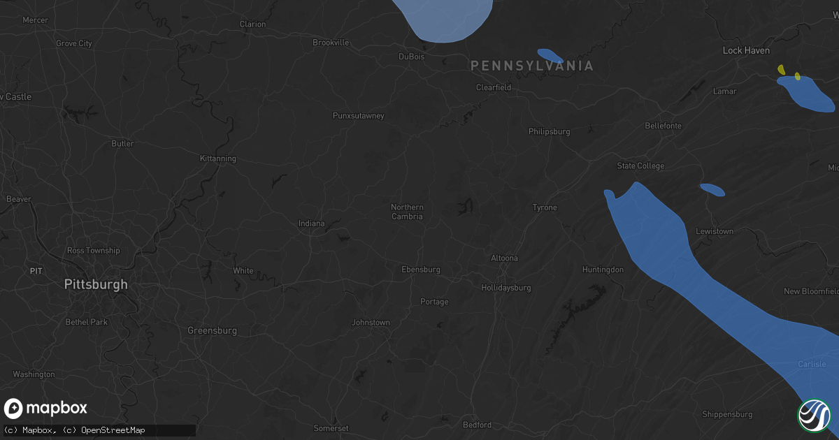 Hail map in Saint Benedict, PA on September 2, 2026