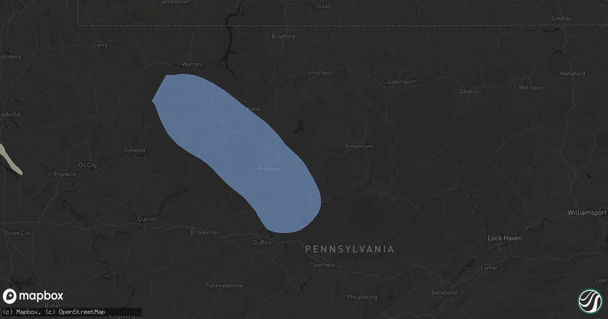 Hail map in Saint Marys, PA on September 2, 2026