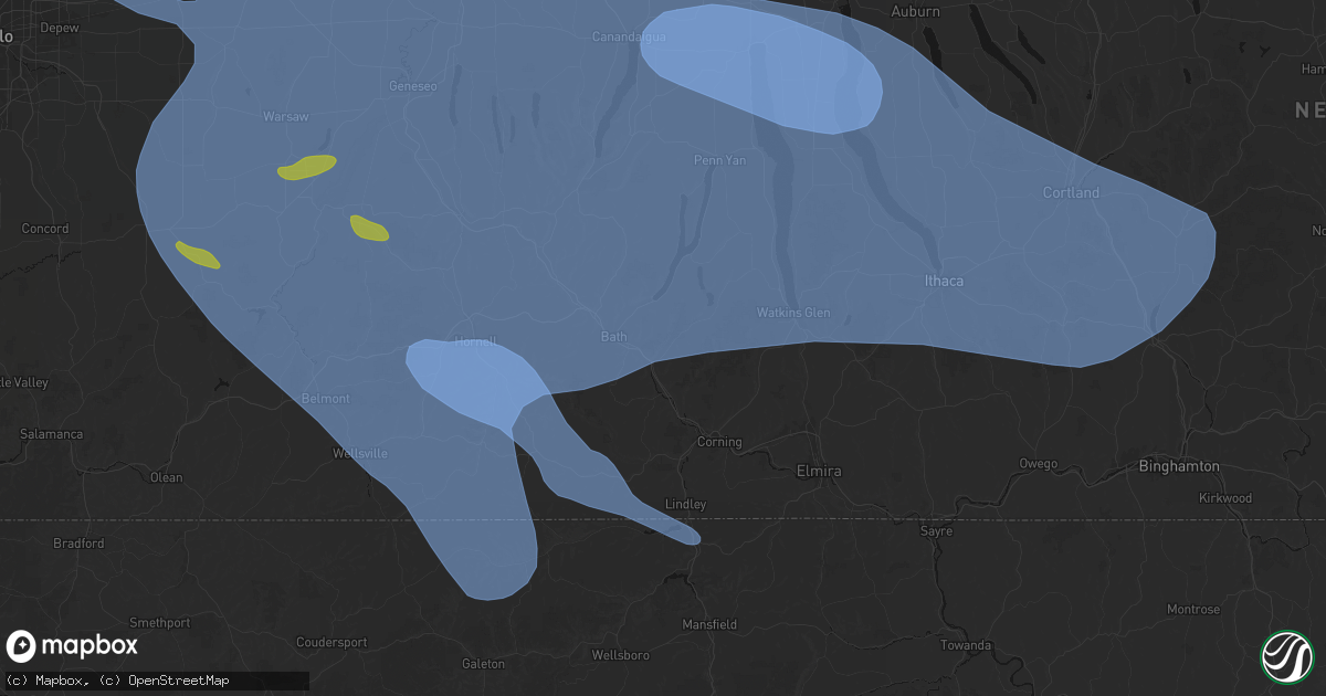 Hail map in Savona, NY on September 2, 2026