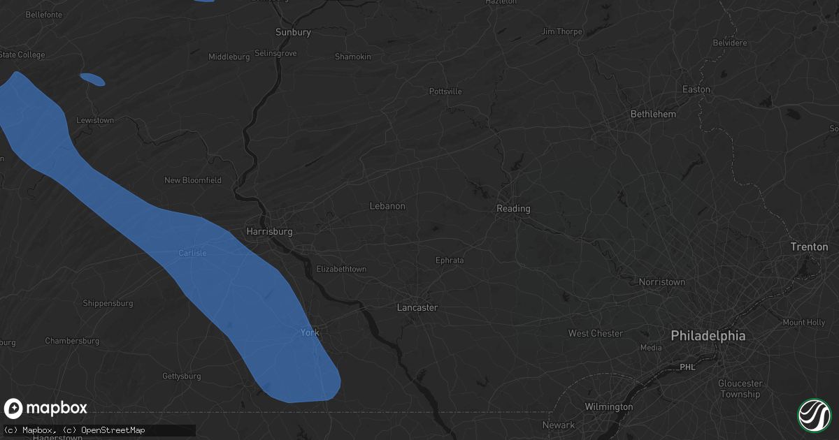 Hail map in Schaefferstown, PA on September 2, 2026