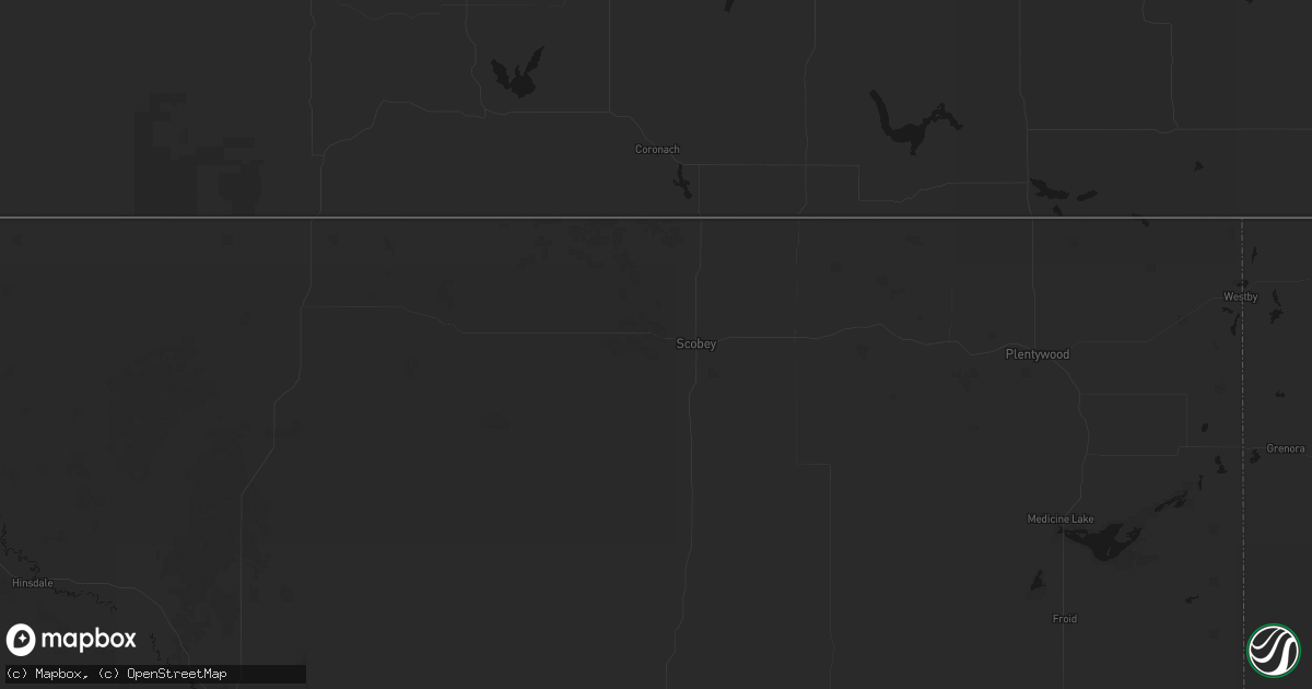 Hail map in Scobey, MT on September 2, 2026
