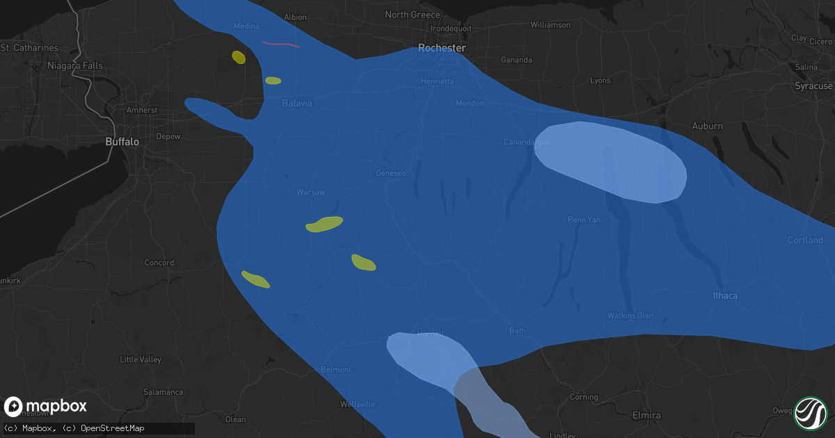 Hail map in Scottsburg, NY on September 2, 2026