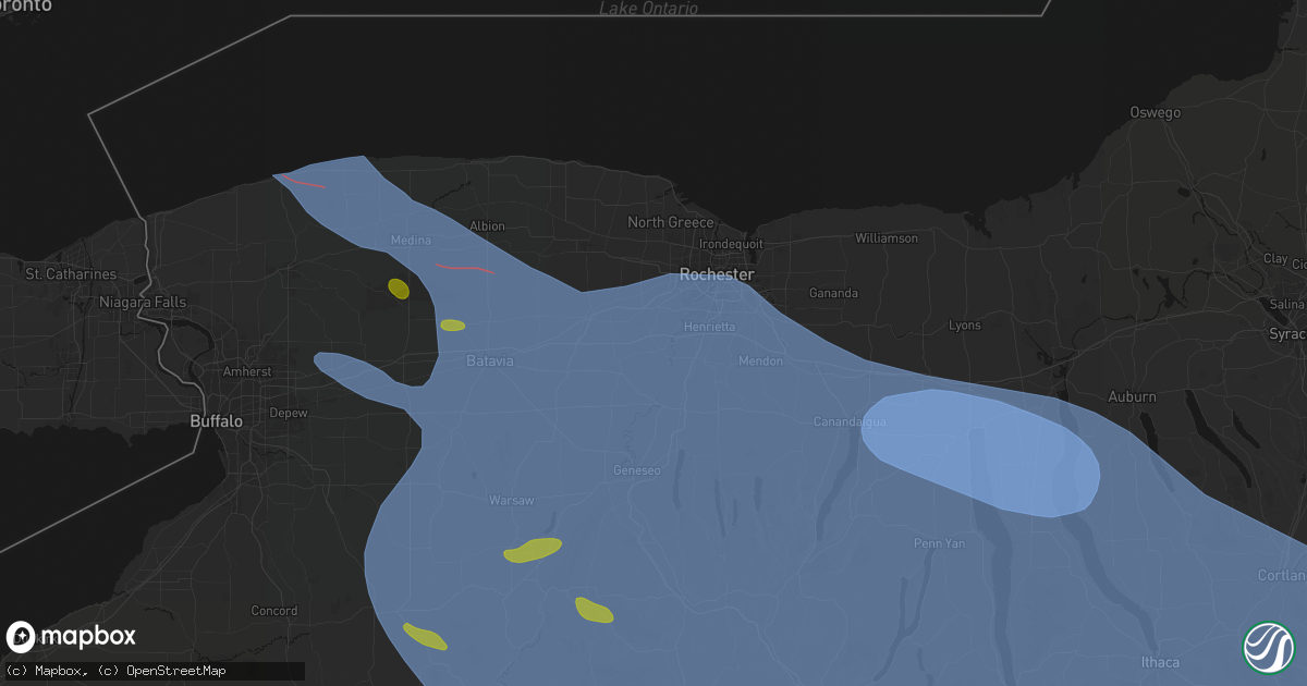 Hail map in Scottsville, NY on September 2, 2026
