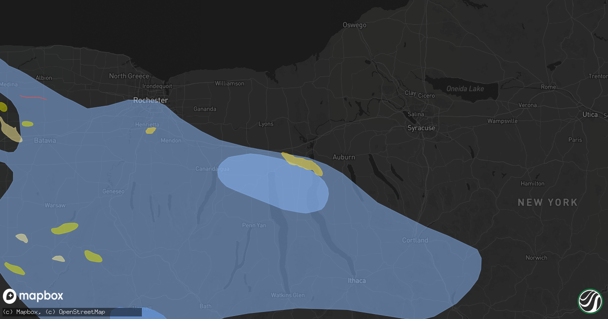 Hail map in Seneca Falls, NY on September 2, 2026