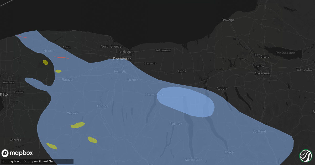 Hail map in Shortsville, NY on September 2, 2026