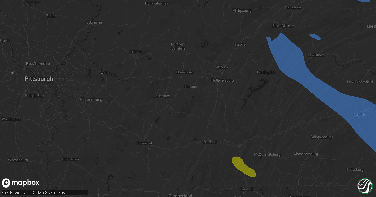 Hail map in Sidman, PA on September 2, 2026