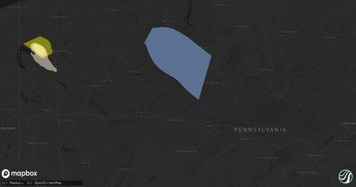 Hail map in Sigel, PA on September 2, 2026