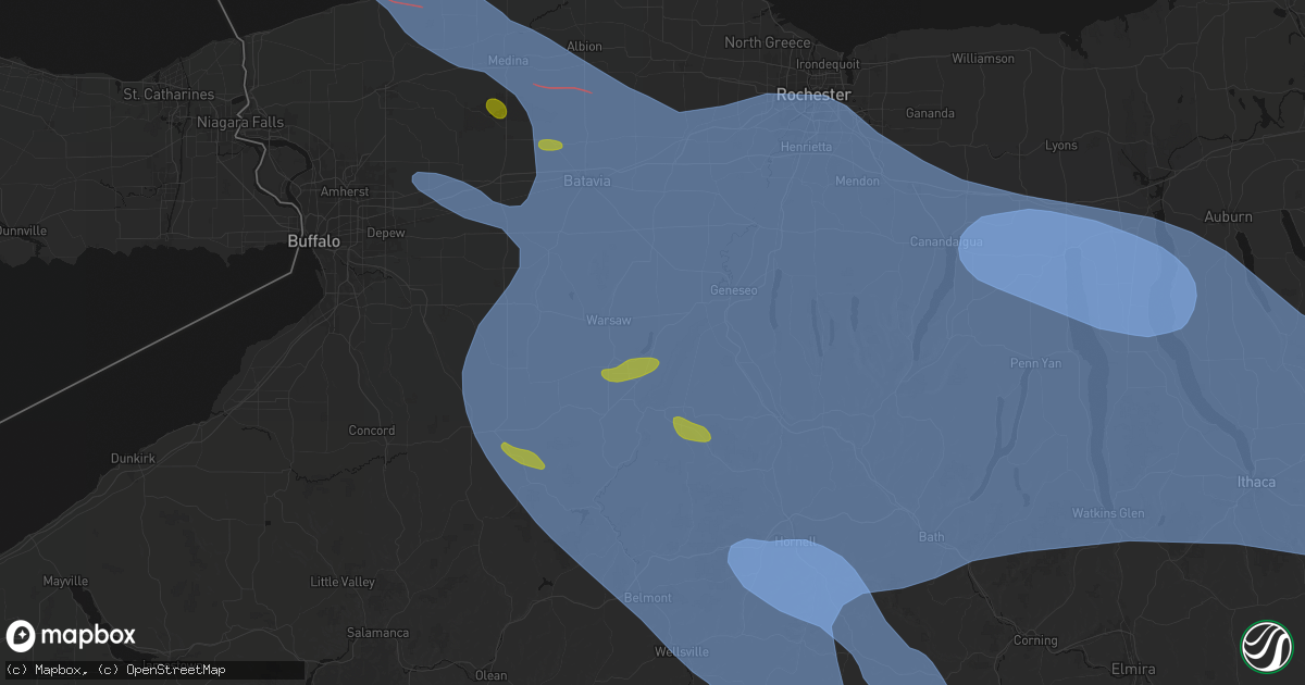 Hail map in Silver Lake, NY on September 2, 2026