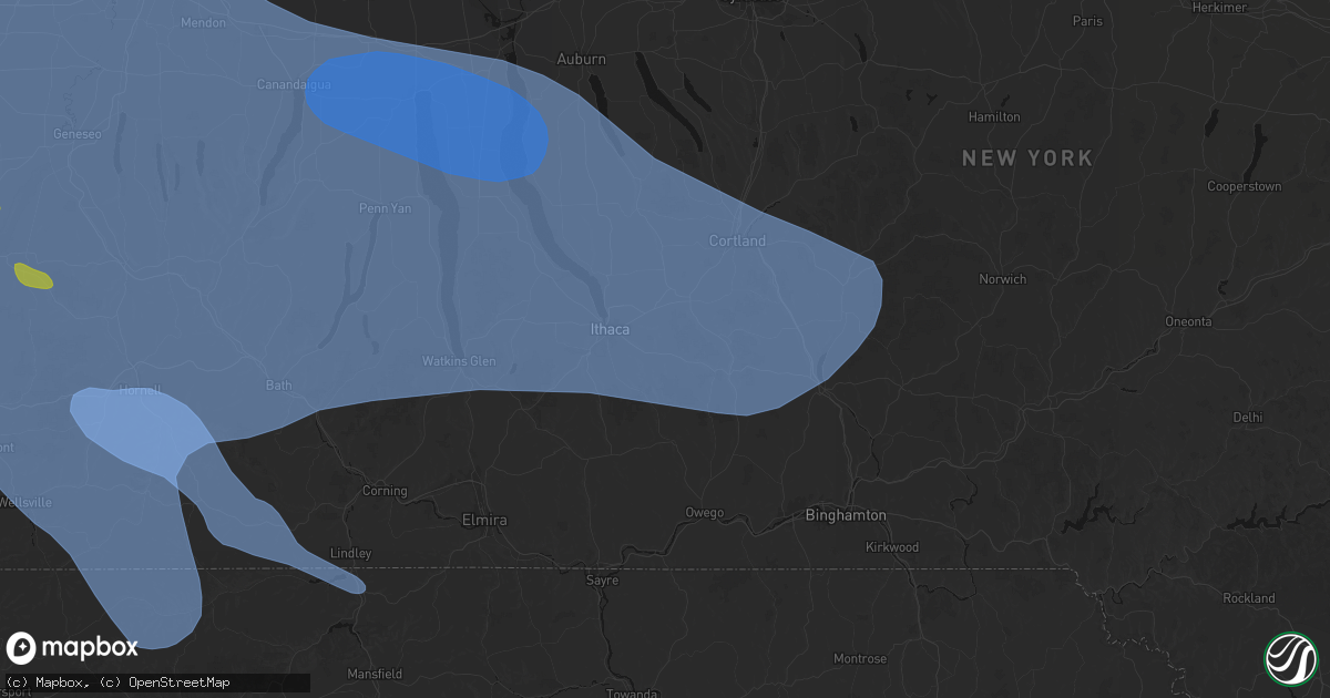Hail map in Slaterville Springs, NY on September 2, 2026