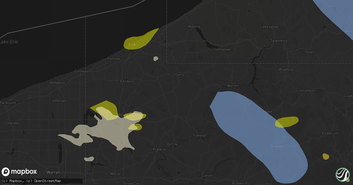 Hail map in Spartansburg, PA on September 2, 2026