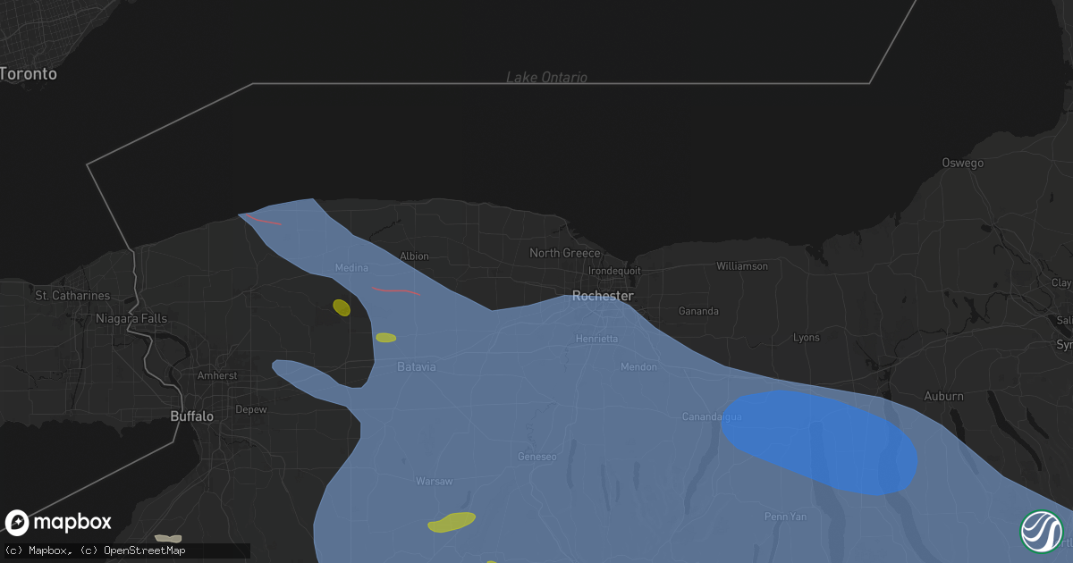 Hail map in Spencerport, NY on September 2, 2026