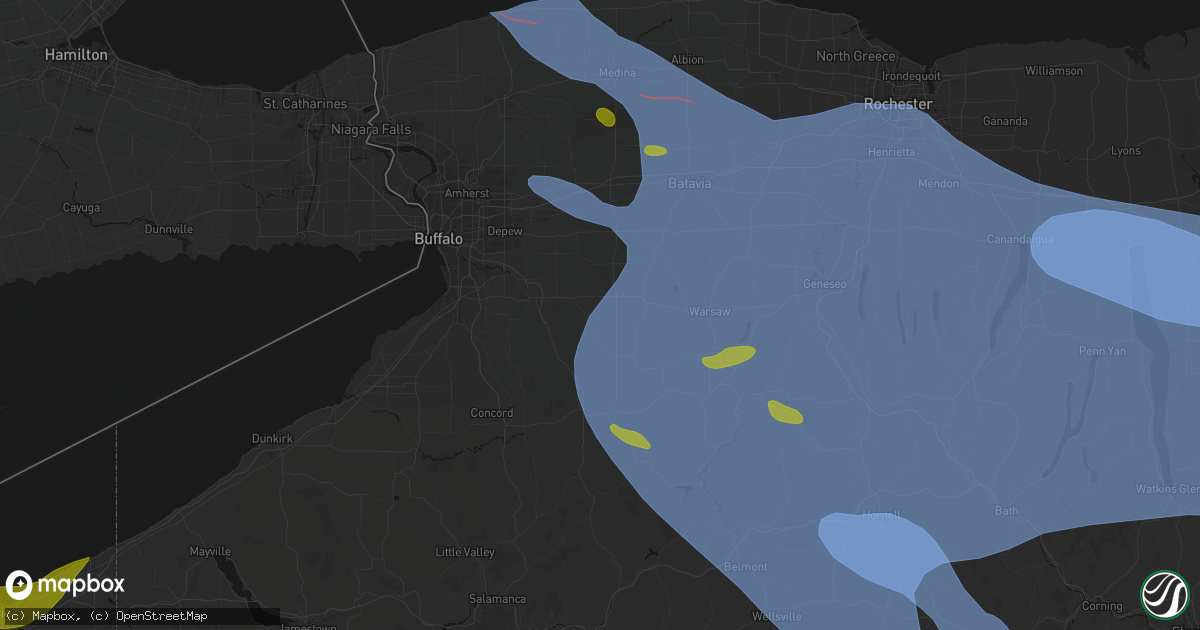Hail map in Strykersville, NY on September 2, 2026