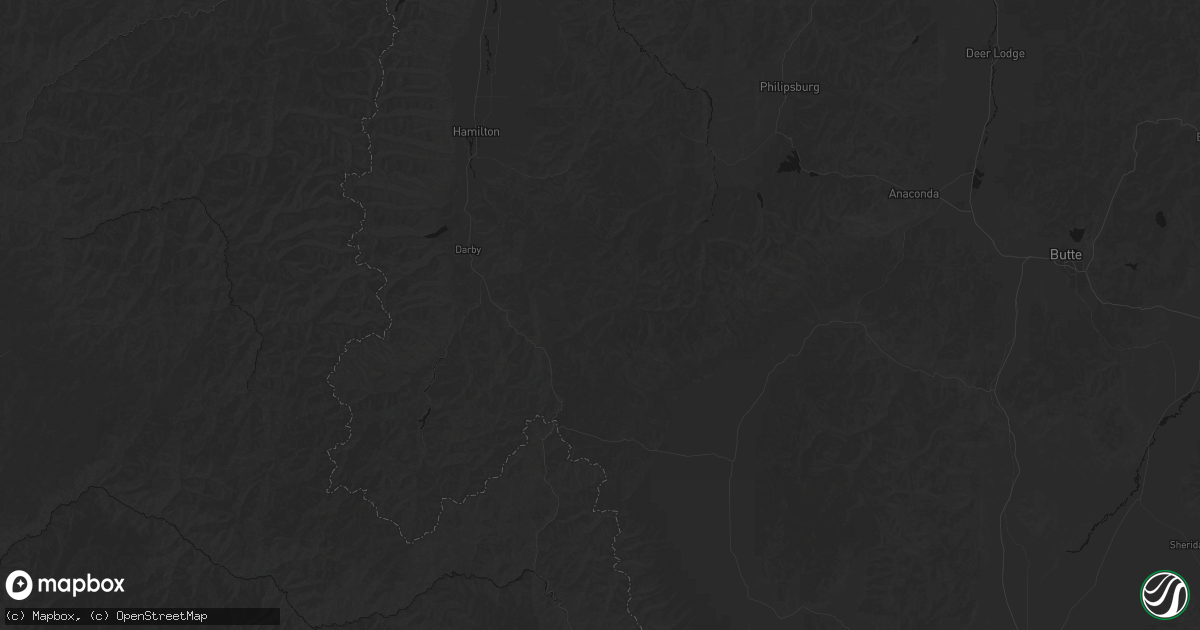 Hail map in Sula, MT on September 2, 2026