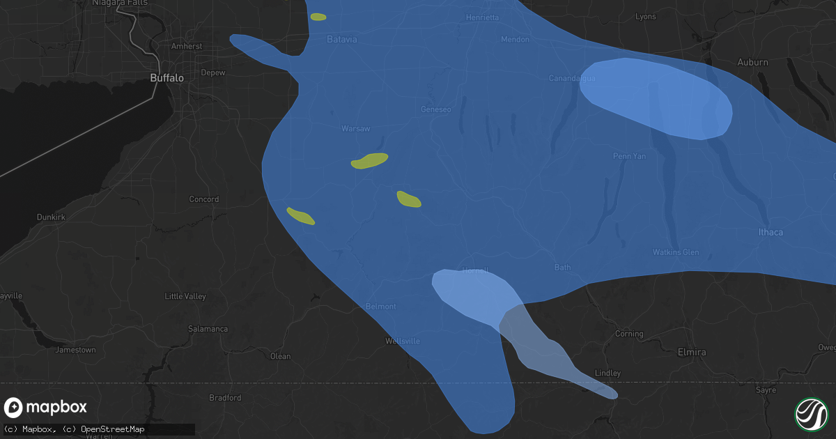 Hail map in Swain, NY on September 2, 2026