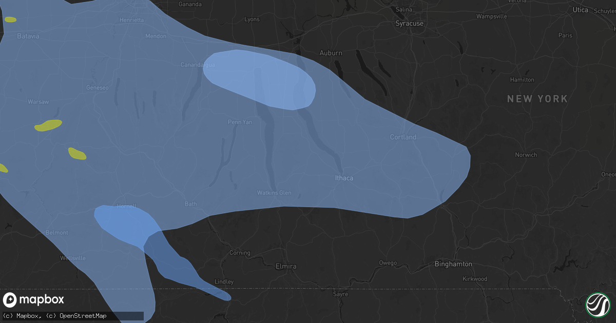 Hail map in Trumansburg, NY on September 2, 2026