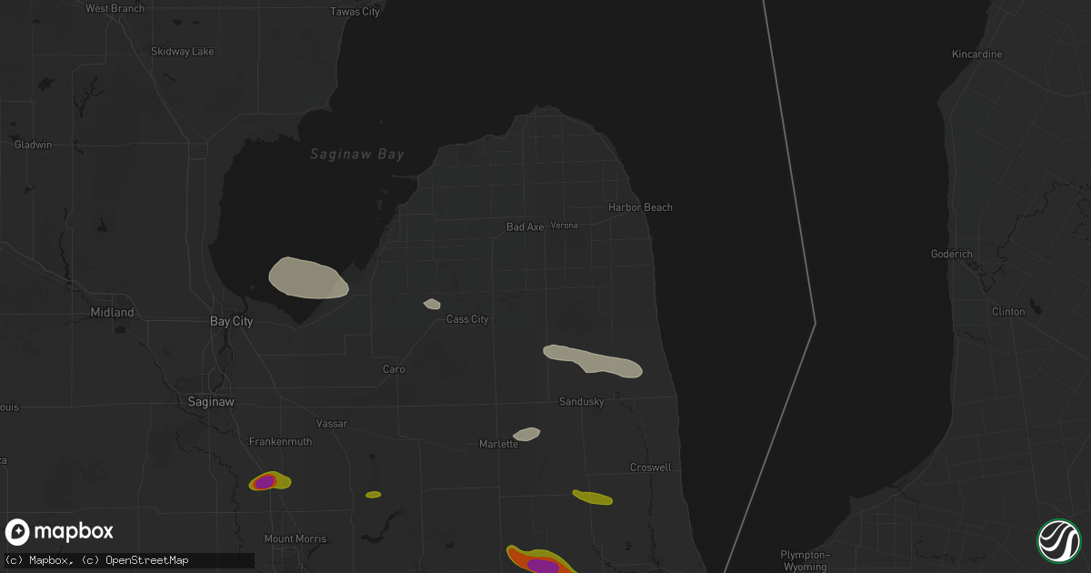Hail map in Ubly, MI on September 2, 2026