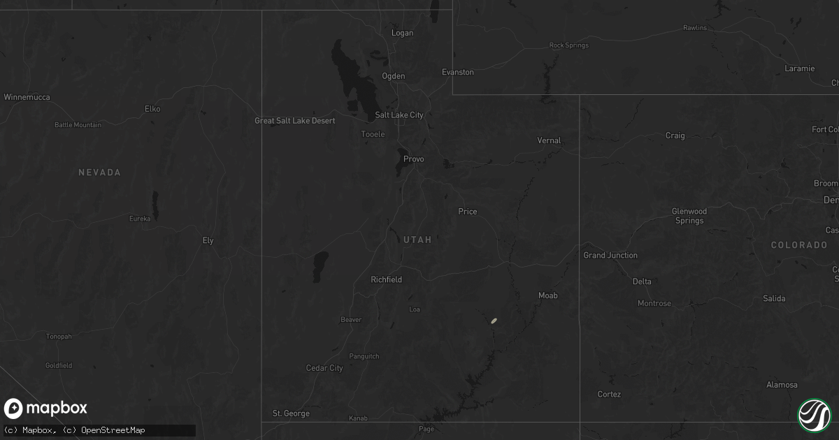 Hail map in Utah on September 2, 2026