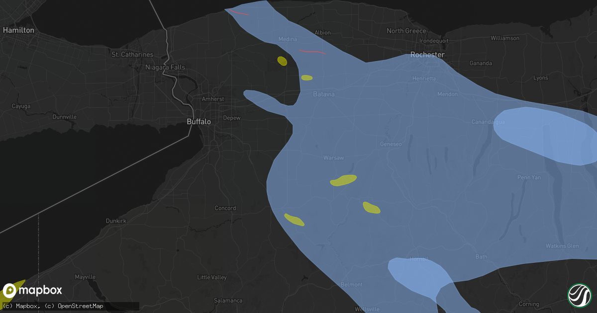 Hail map in Varysburg, NY on September 2, 2026