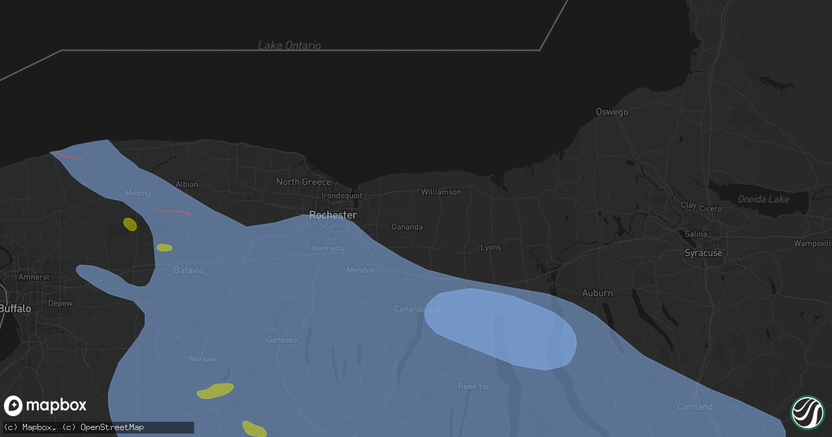 Hail map in Walworth, NY on September 2, 2026