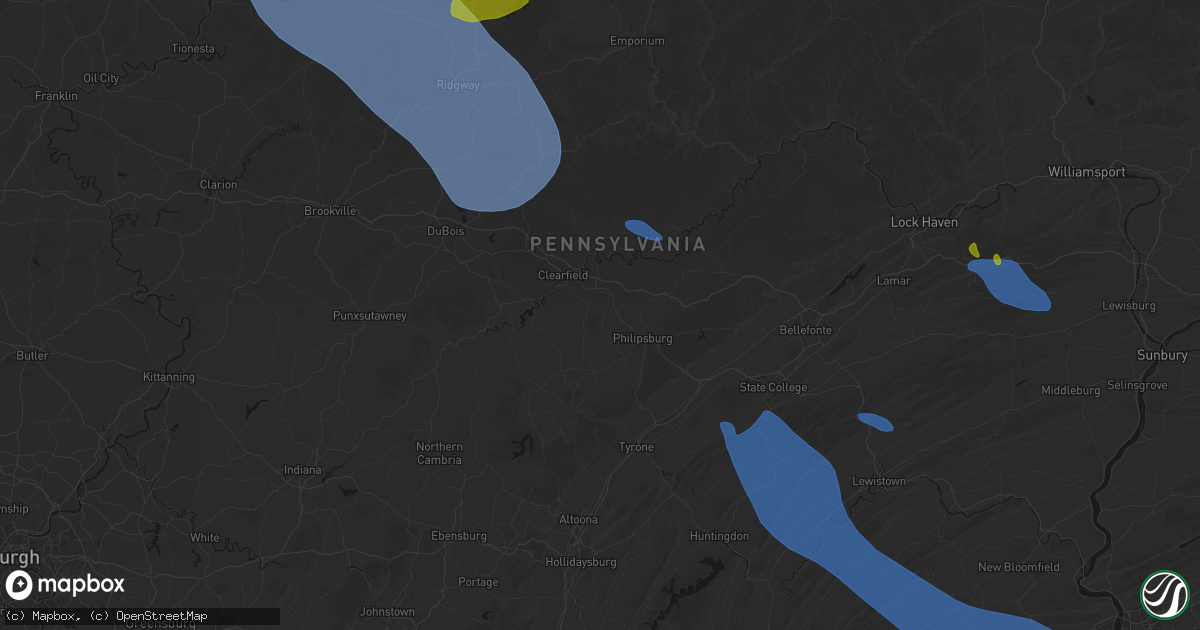 Hail map in West Decatur, PA on September 2, 2026