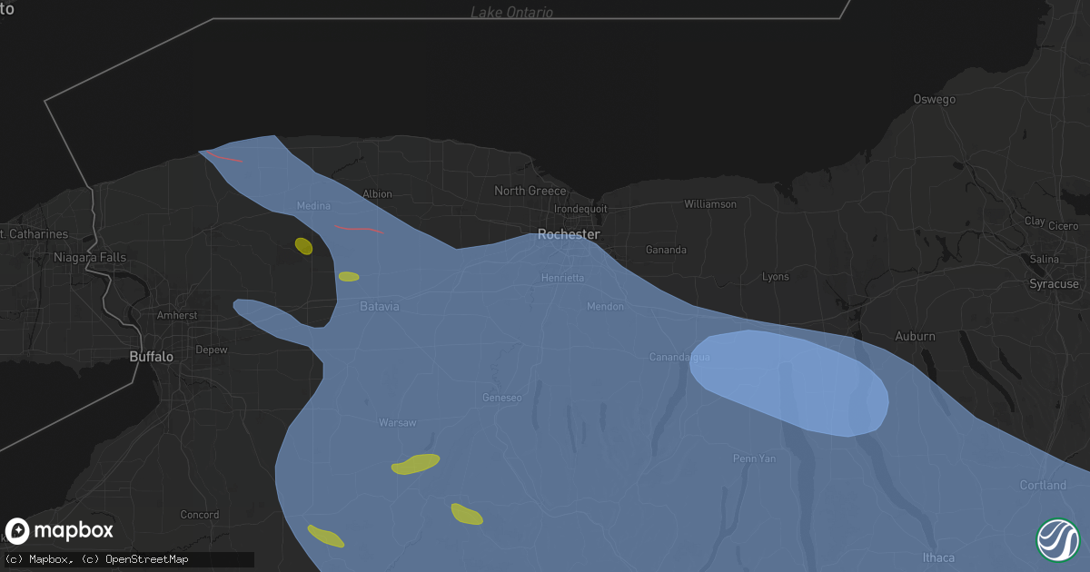 Hail map in West Henrietta, NY on September 2, 2026