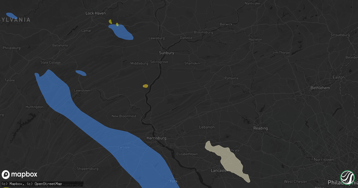 Hail map in Wiconisco, PA on September 2, 2026