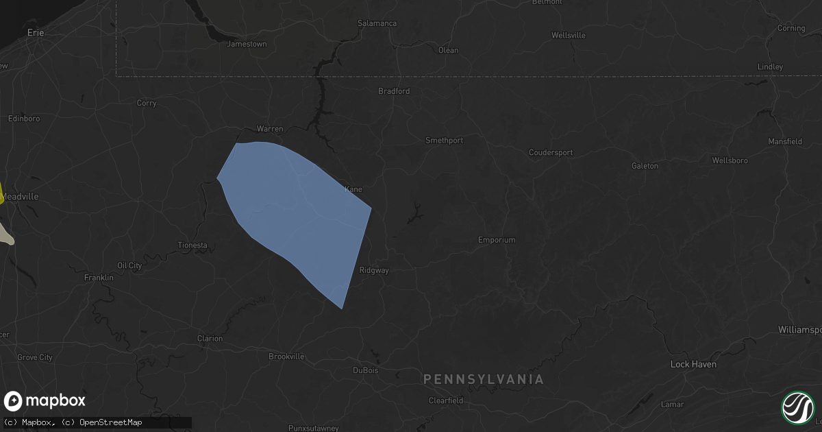 Hail map in Wilcox, PA on September 2, 2026