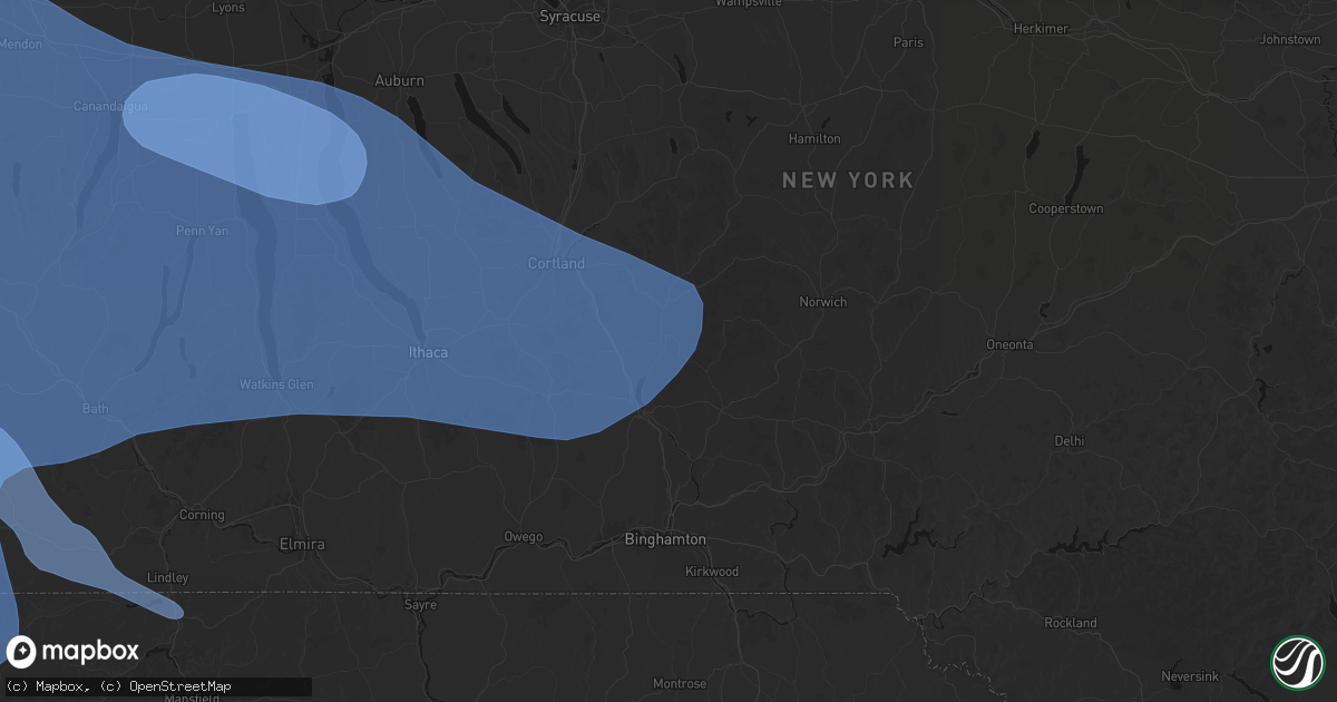Hail map in Willet, NY on September 2, 2026