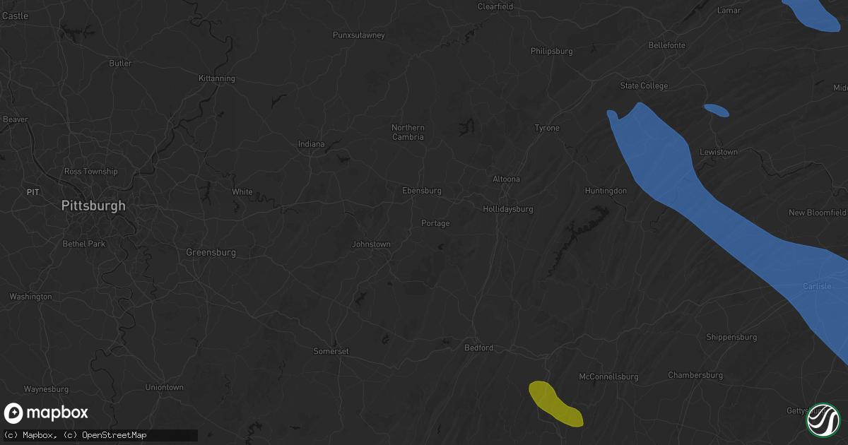 Hail map in Wilmore, PA on September 2, 2026