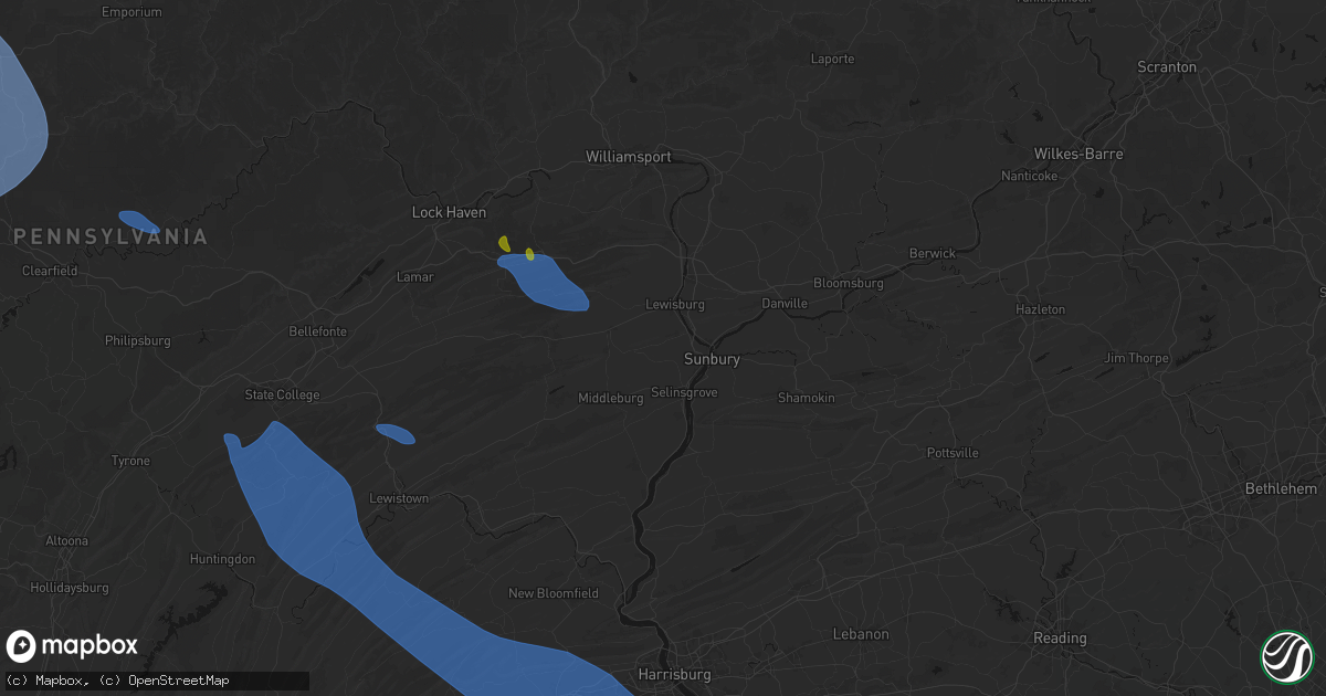 Hail map in Winfield, PA on September 2, 2026