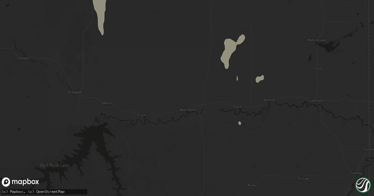 Hail map in Wolf Point, MT on September 2, 2026