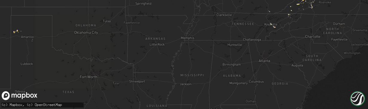 Hail map on September 3, 2011