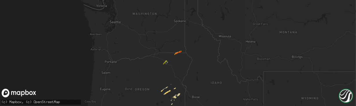 Hail map on September 3, 2013