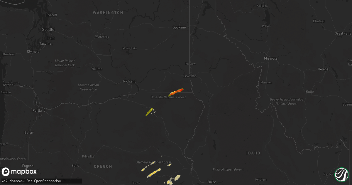 Hail map on September 3, 2013